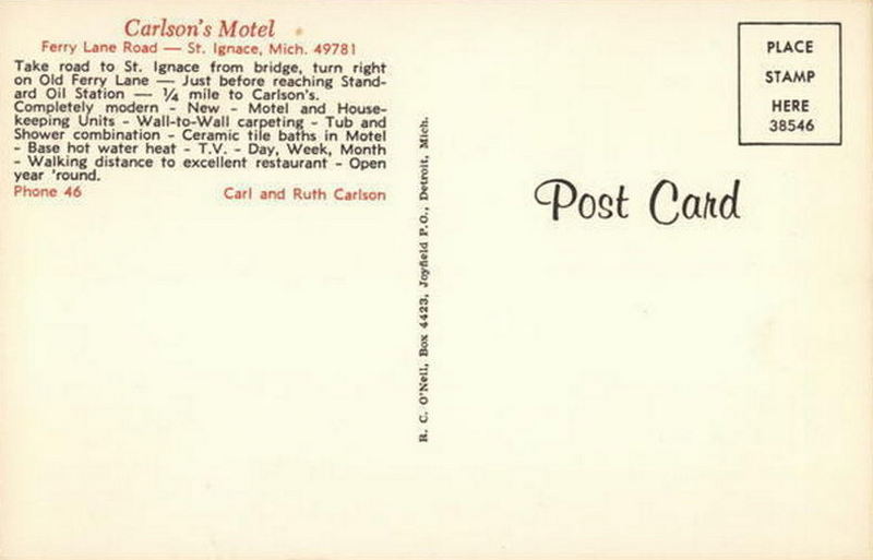 Carlsons Motel (Douds Motel) - Vintage Postcard (newer photo)